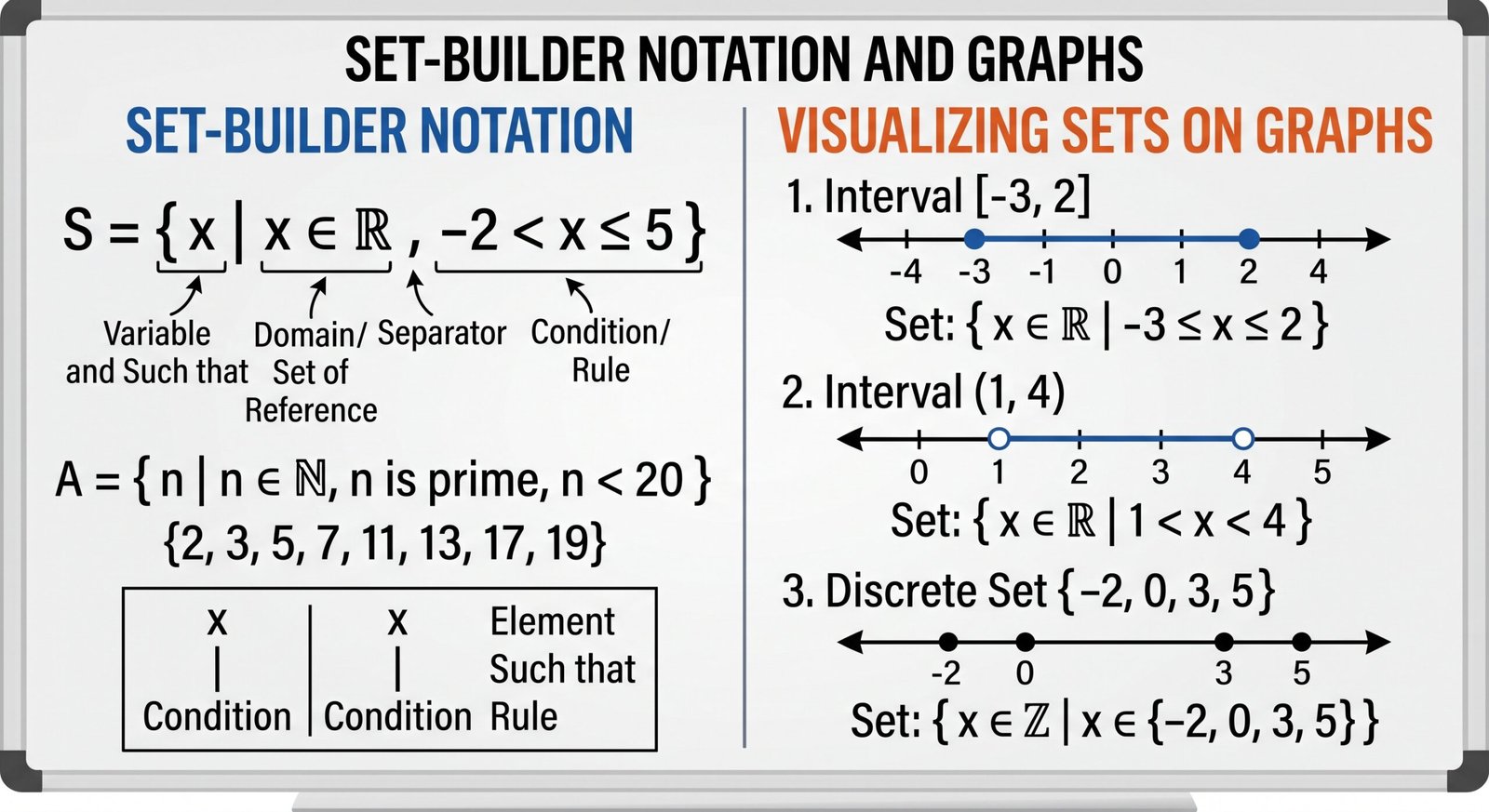 Year 9 Mathematics: Describe set-builder notation and graphs – Worksheets